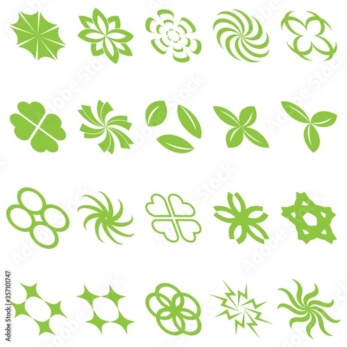 set of abstract icons