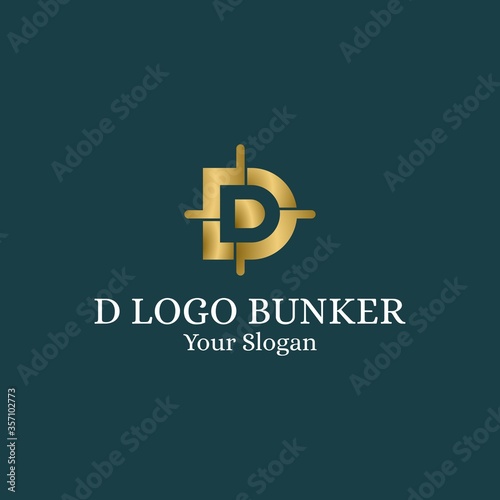 illustration of a logo from a bank bunker, suitable for companies such as banks, and financial firms