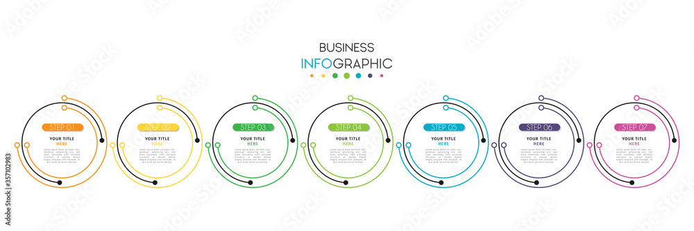 Fototapeta premium Business infographic element with options, steps, number vector template design