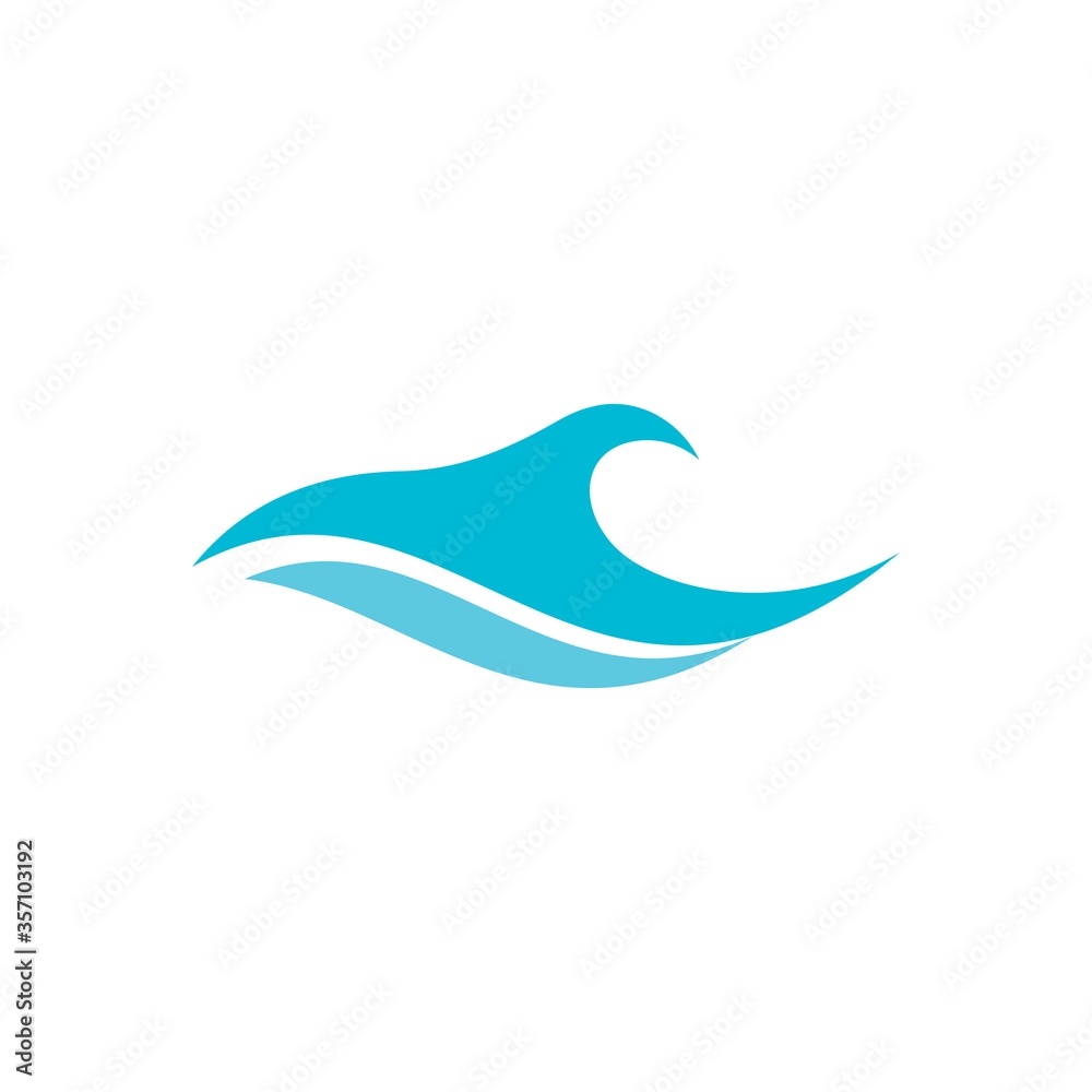 Natural Water wave Logo Natural Water wave Logo