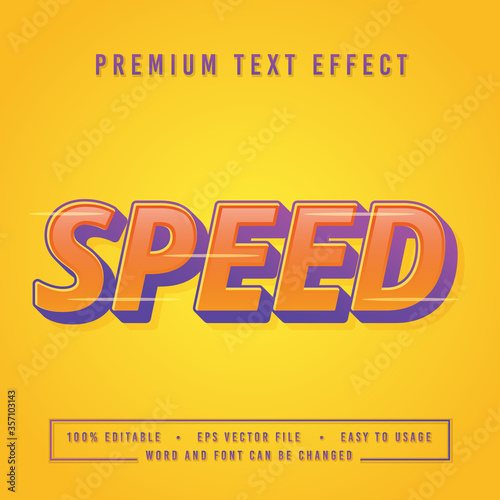 decorative speed Font and Alphabet vector