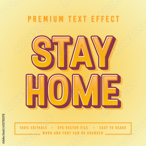 decorative stay home Font and Alphabet vector