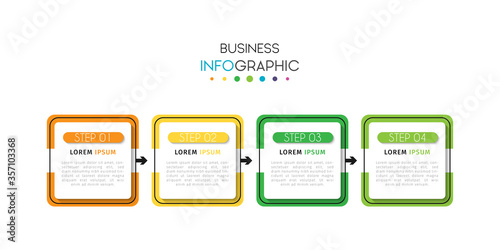 Business infographic element with options, steps, number vector template design © mayostudio