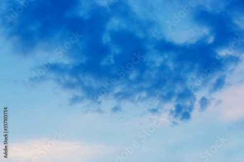 Clouds on the evening sky, summer time