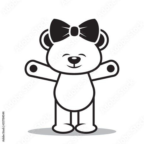 hands raised teddy bear