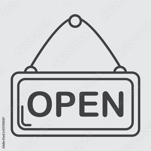 open sign