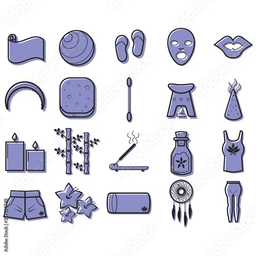 assorted spa and fitness equipment set