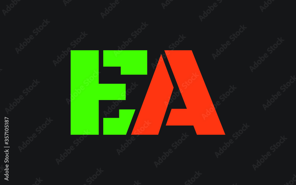 EA or AE Letter Initial Logo Design, Vector Template EA or AE Letter Initial Logo Design, Vector Template