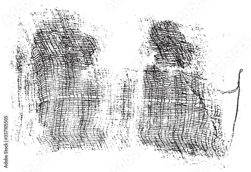 Grunge texture of soft gauze cotton fabric. Abstract monochrome background of coarse crumpled fabric. Vector illustration.