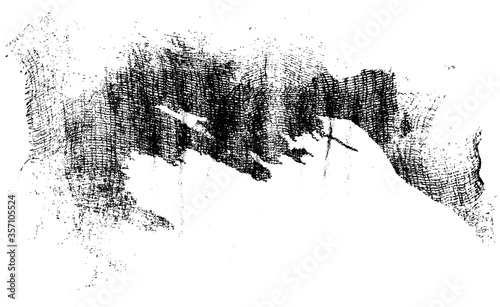Grunge texture of soft gauze cotton fabric. Abstract monochrome background of coarse crumpled fabric. Vector illustration.