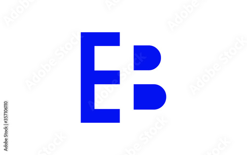 EB or BE Letter Initial Logo Design, Vector Template