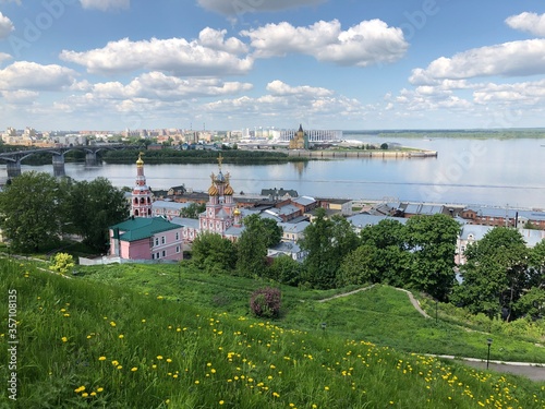 Russia. Nizhny Novgorod. View of the city from the Fedorovskaya embankment photo