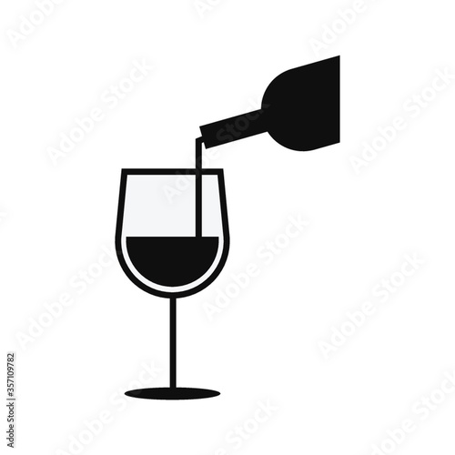 wine pouring in a glass