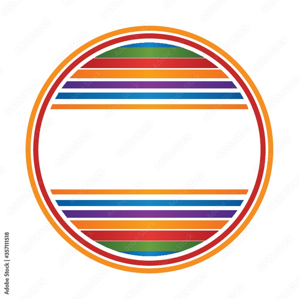 Fototapeta premium creative rainbow label design
