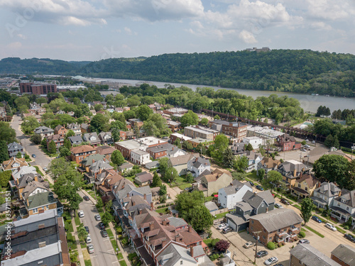 Aspinwall Pennsylvania Aerial Skyline cityscape photo