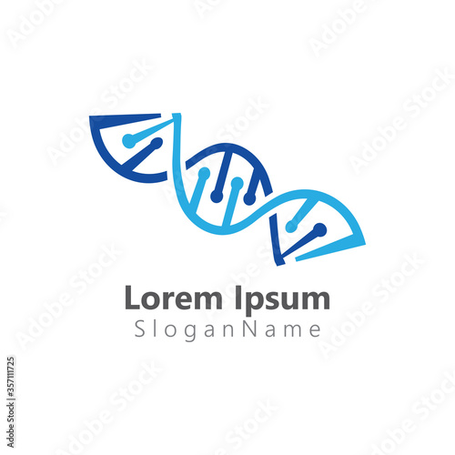 DNA Helix icon logo template human genetic vector Simple logo vector illustration