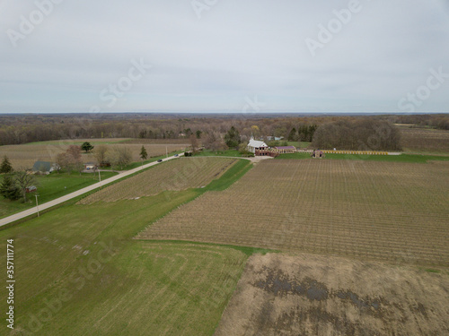 Wine County, Geneva, Ohio, Midwest wine field, midwest, countryside, farm, wine, aerial