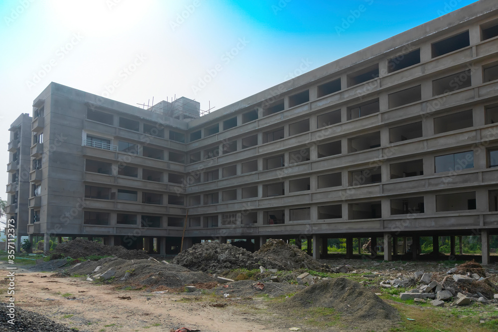 New buildings are being built at Rajarhat New Town area of Kolkata ...