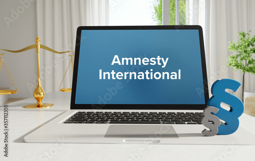 Bild auf Leinwand Amnesty International – Recht, Gesetz, Internet