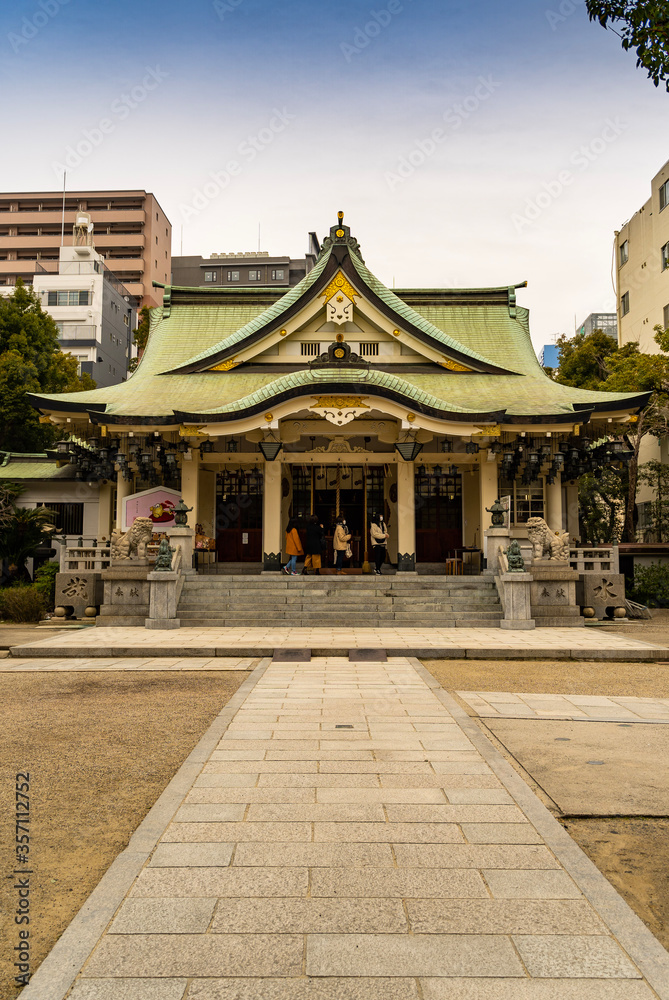 Namba Yasaka Shrine in Osaka, Japan