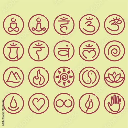 assorted yoga and zen set