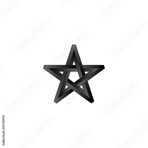 Black star on white background