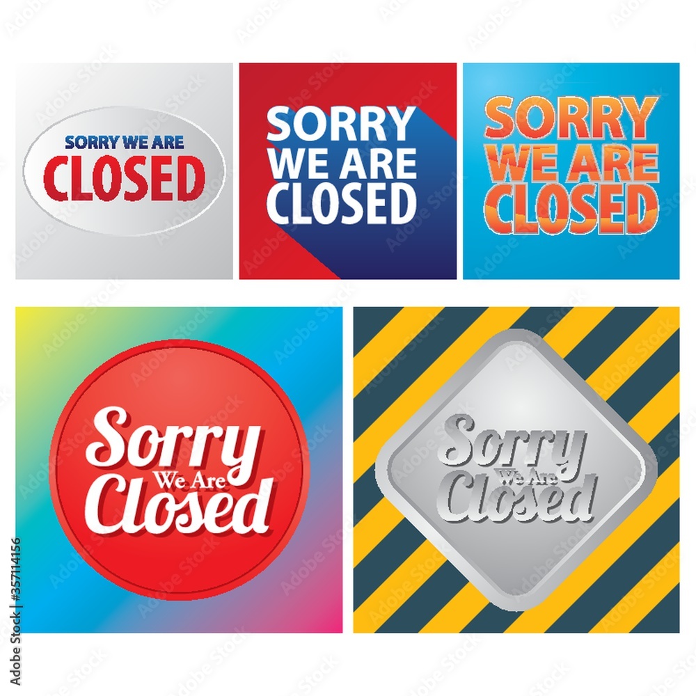 sorry we are closed labels