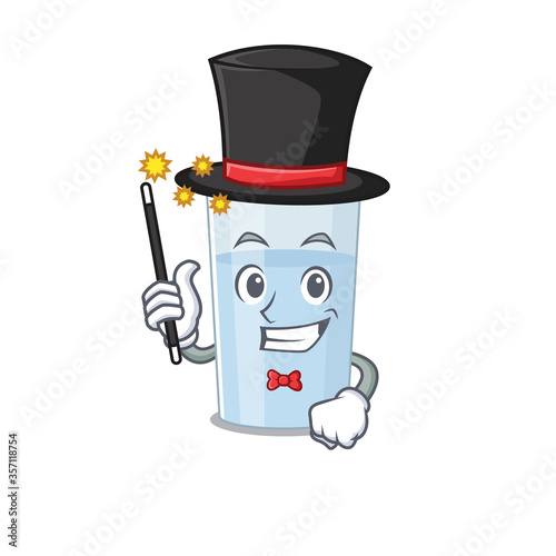 A gorgeous smart Magician of glass of water cartoon design style