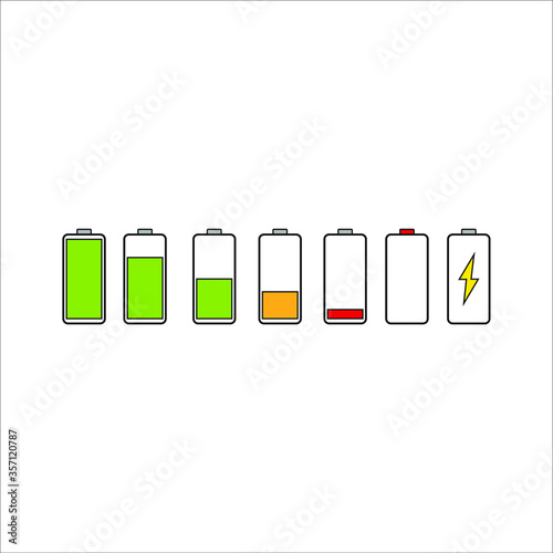 mobile phone battery icon. illustration for web and mobile design.