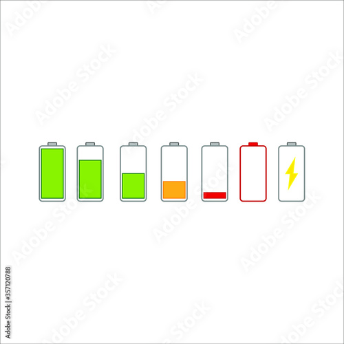 mobile phone battery icon. illustration for web and mobile design.
