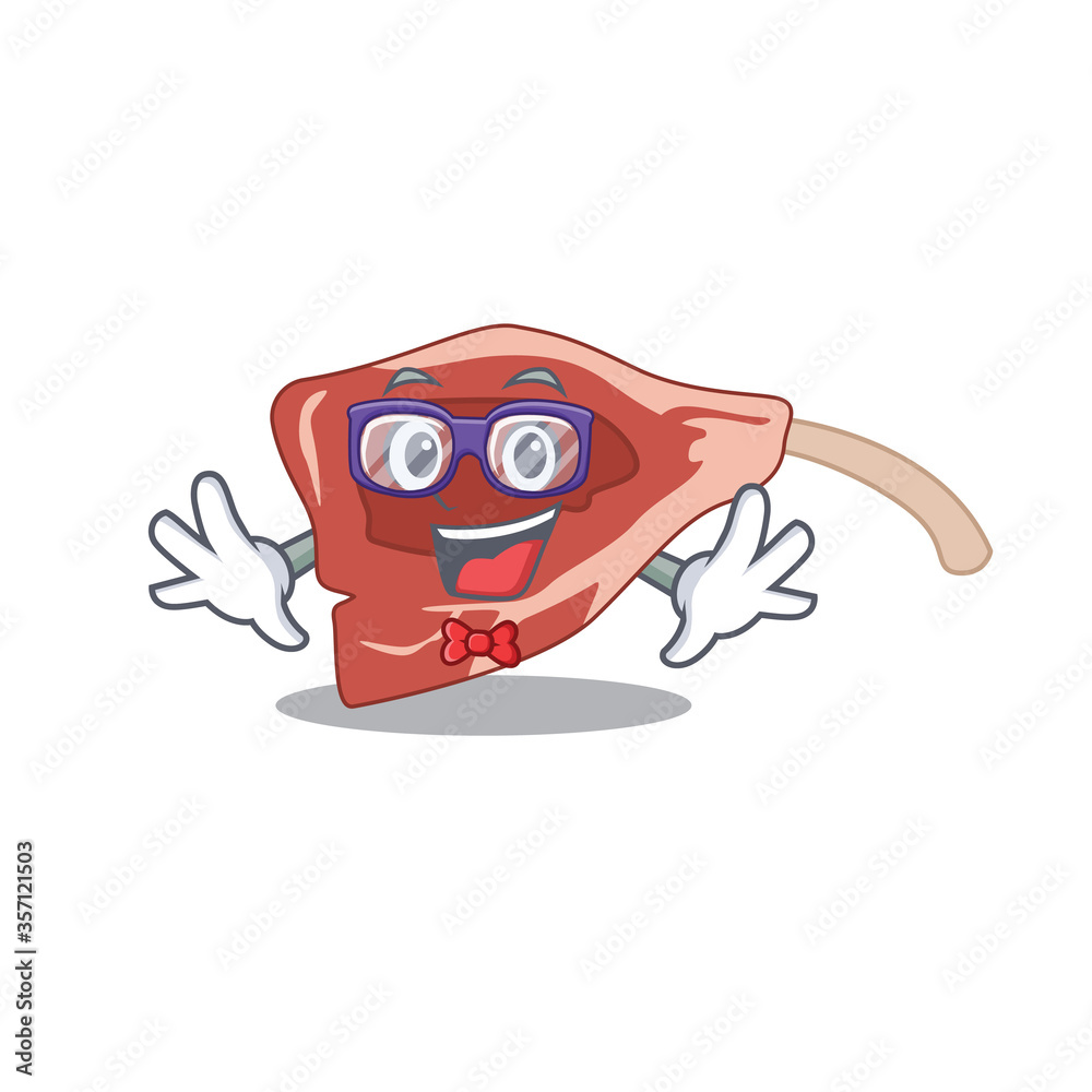 A cartoon drawing of geek lamb chop wearing weird glasses A cartoon drawing of geek lamb chop wearing weird glasses