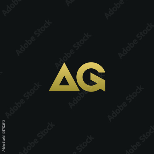 Creative modern elegant trendy unique artistic AG GA A G initial based letter icon logo