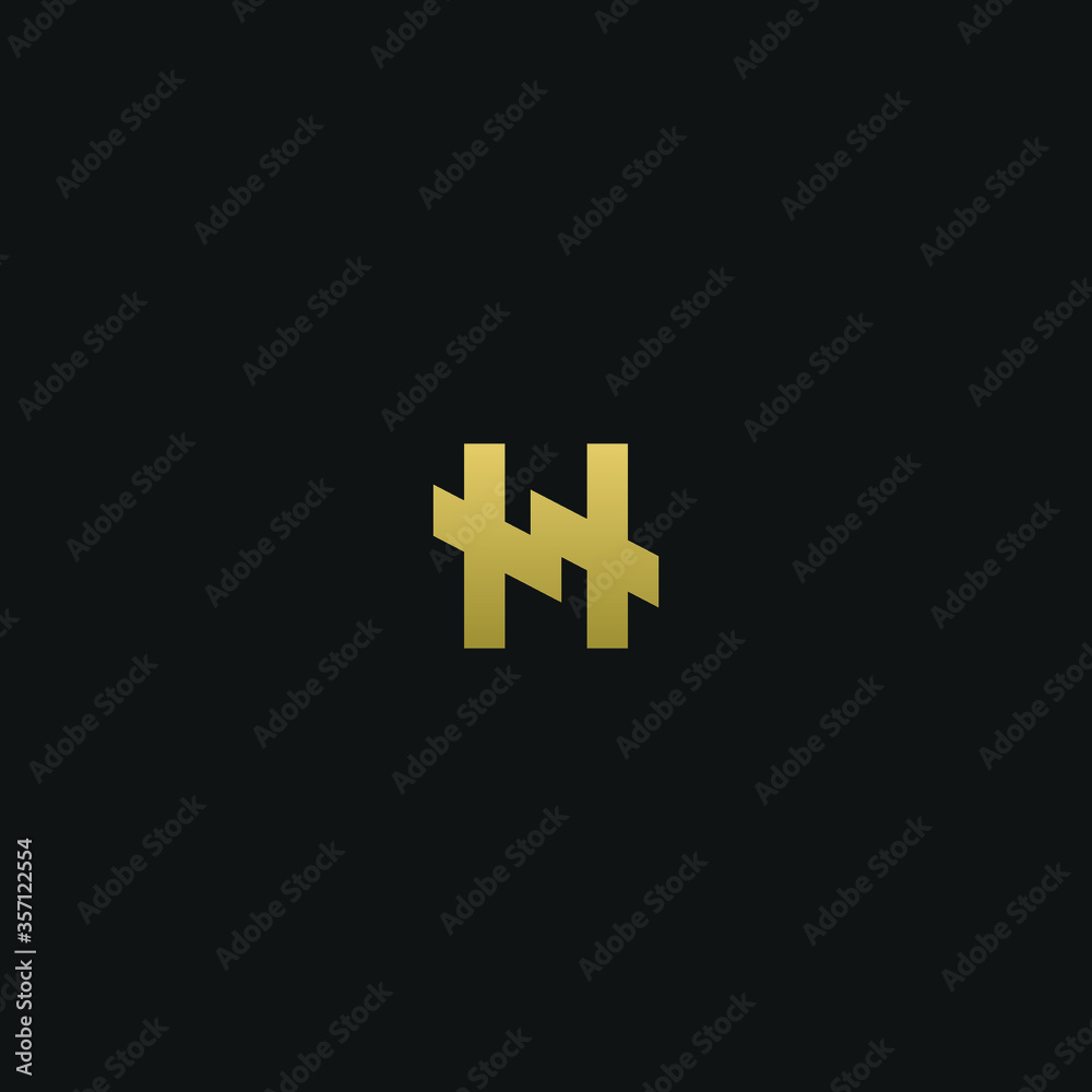 Fototapeta premium Creative modern elegant trendy unique artistic H HH initial based letter icon logo