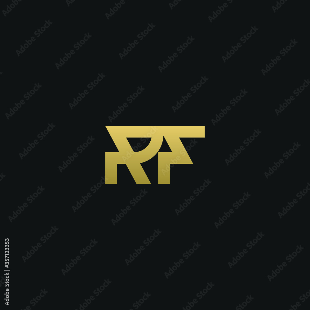 Obraz premium Creative modern elegant trendy unique artistic RF FR F R initial based letter icon logo