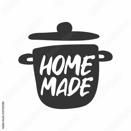 Homemade. Badges, labels and logo elements, retro symbols for bakery shop, cooking club, cafe, or home cooking. Vector emblem