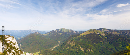 Panorama of mountains in Bavaria, Hochfelln, Hochgern