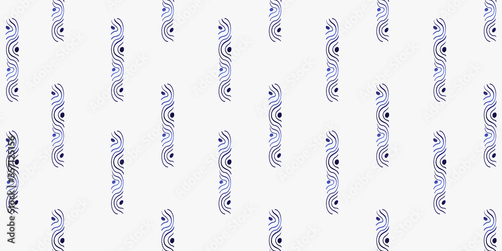 trendy stripes pattern Vector blue line hand drawn seamless trendy stripes pattern Vector blue line hand drawn seamless