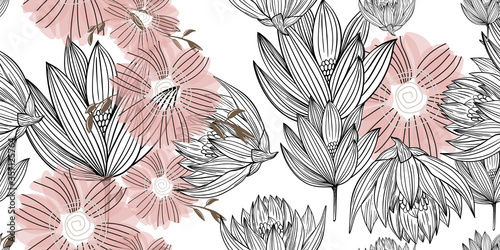  Floral seamless background for textiles, fabrics, covers, wallpapers, print, gift wrapping or any purpose