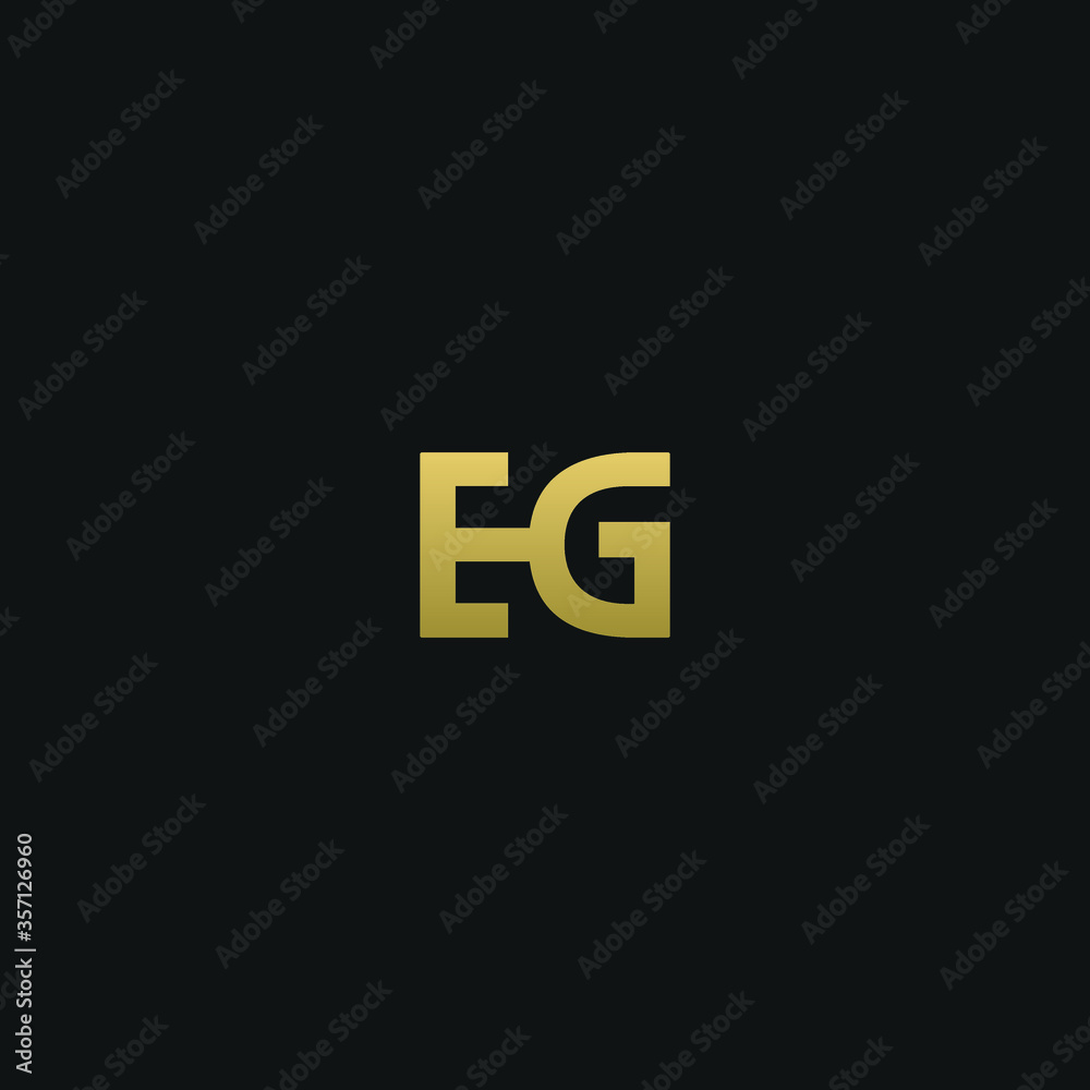 Creative modern elegant trendy unique artistic EG GE E G initial based letter icon logo.