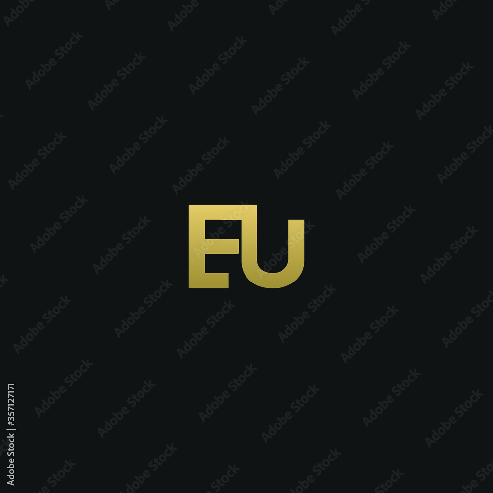 Creative modern elegant trendy unique artistic EU UE E U initial based letter icon logo. Creative modern elegant trendy unique artistic EU UE E U initial based letter icon logo.