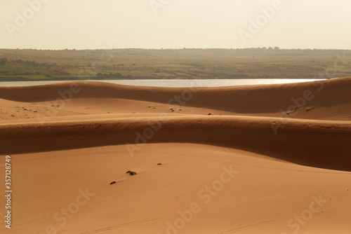 sand dunes at sunset