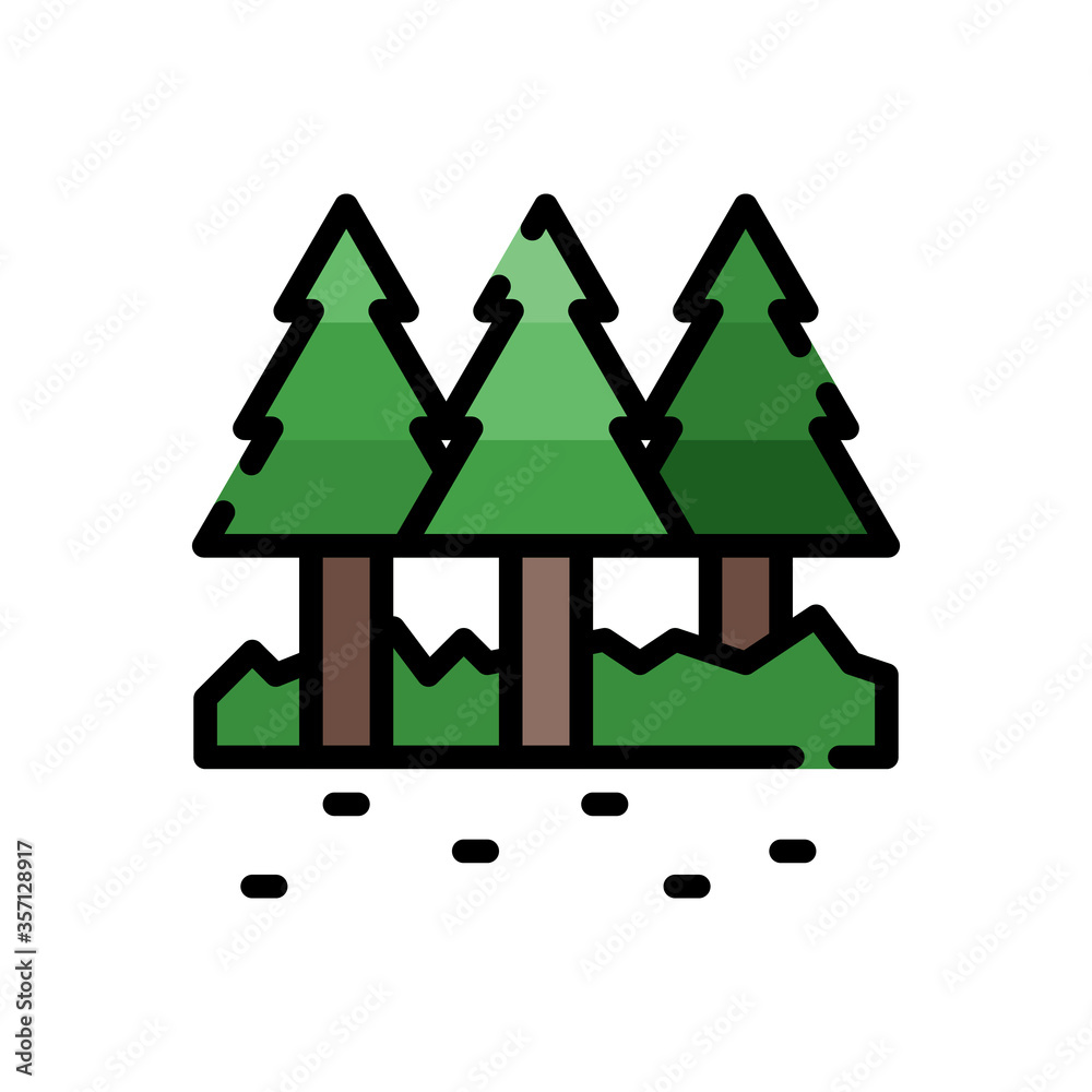 tree fill outline icon