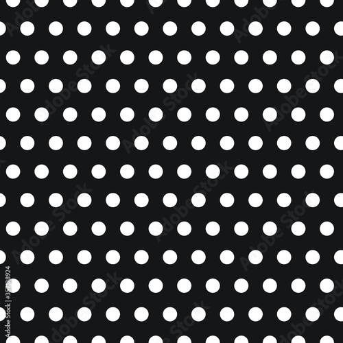 Abstract black and white seamless dots pattern - vector illustration