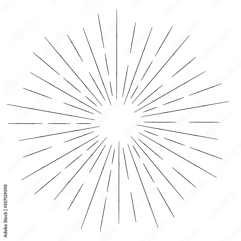 Radial Lines in Circle Form for comic books . Explosion background . Vector Illustration . Vintage round Logo . Handwritten Design element . Abstract Geometric shape . Sunburst . Radial Lines in Circle Form for comic books . Explosion background . Vector Illustration . Vintage round Logo . Handwritten Design element . Abstract Geometric shape . Sunburst .