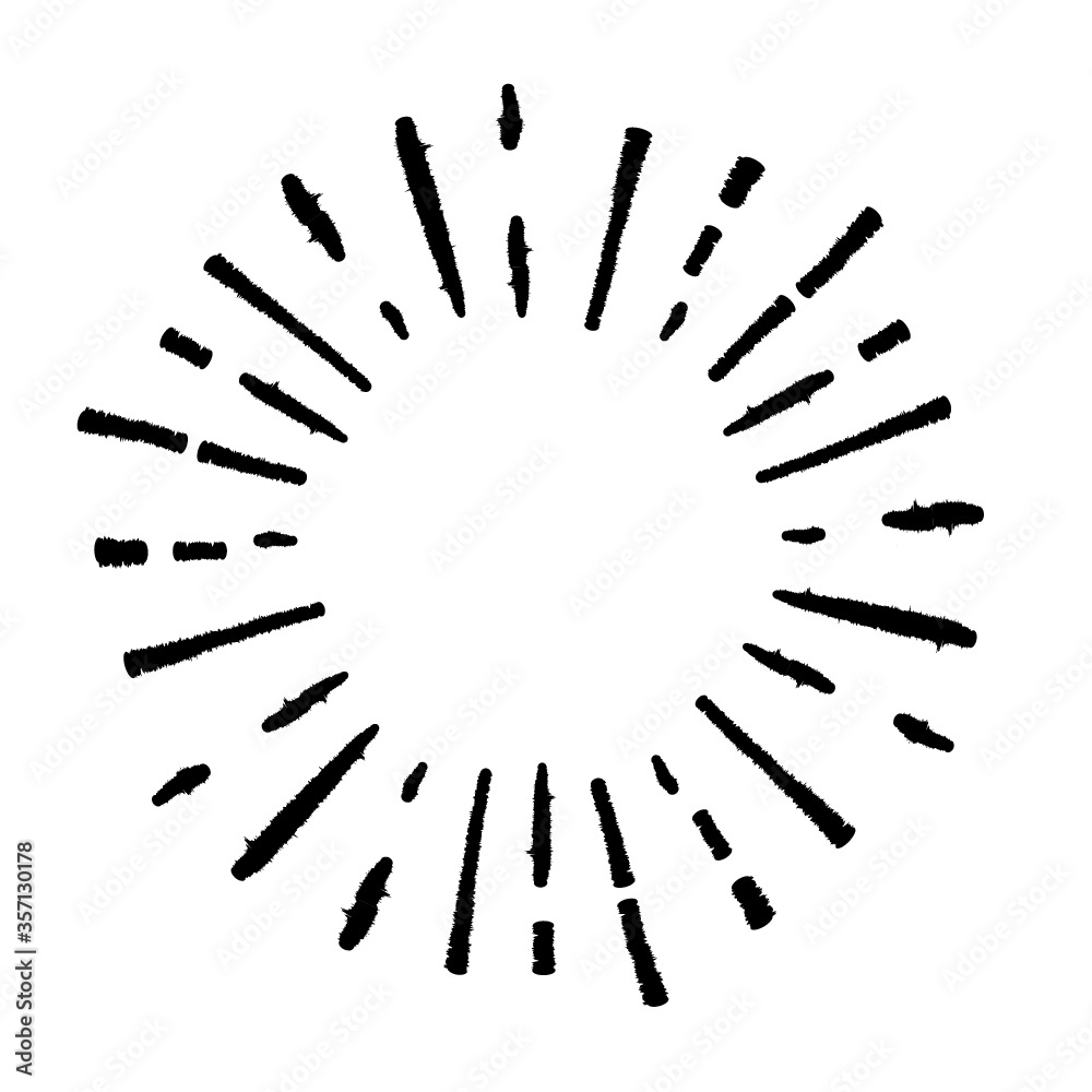 Radial Lines in Circle Form for comic books . Explosion background . Vector Illustration . Vintage round Logo . Handwritten Design element . Abstract Geometric shape . Sunburst . Radial Lines in Circle Form for comic books . Explosion background . Vector Illustration . Vintage round Logo . Handwritten Design element . Abstract Geometric shape . Sunburst .