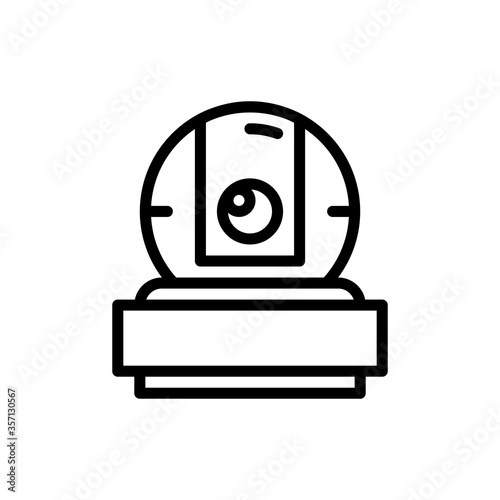 security camera icon in line style isolated on white background. EPS 10