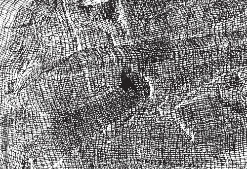 Grunge texture of soft gauze cotton fabric. Abstract monochrome background of coarse crumpled fabric. Vector illustration.