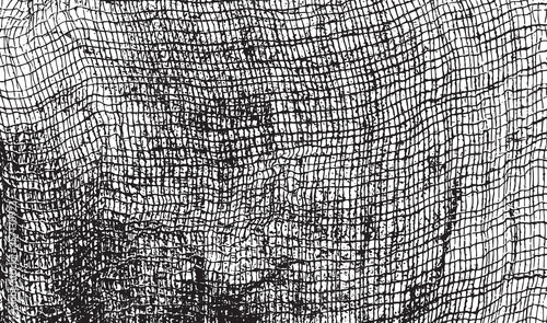 Grunge texture of soft gauze cotton fabric. Abstract monochrome background of coarse crumpled fabric. Vector illustration.
