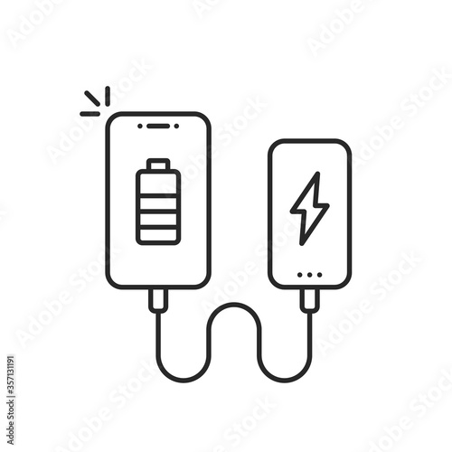 linear phone with portable charging