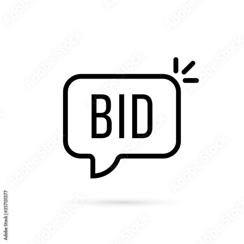 simple thin line bubble like easy bid
